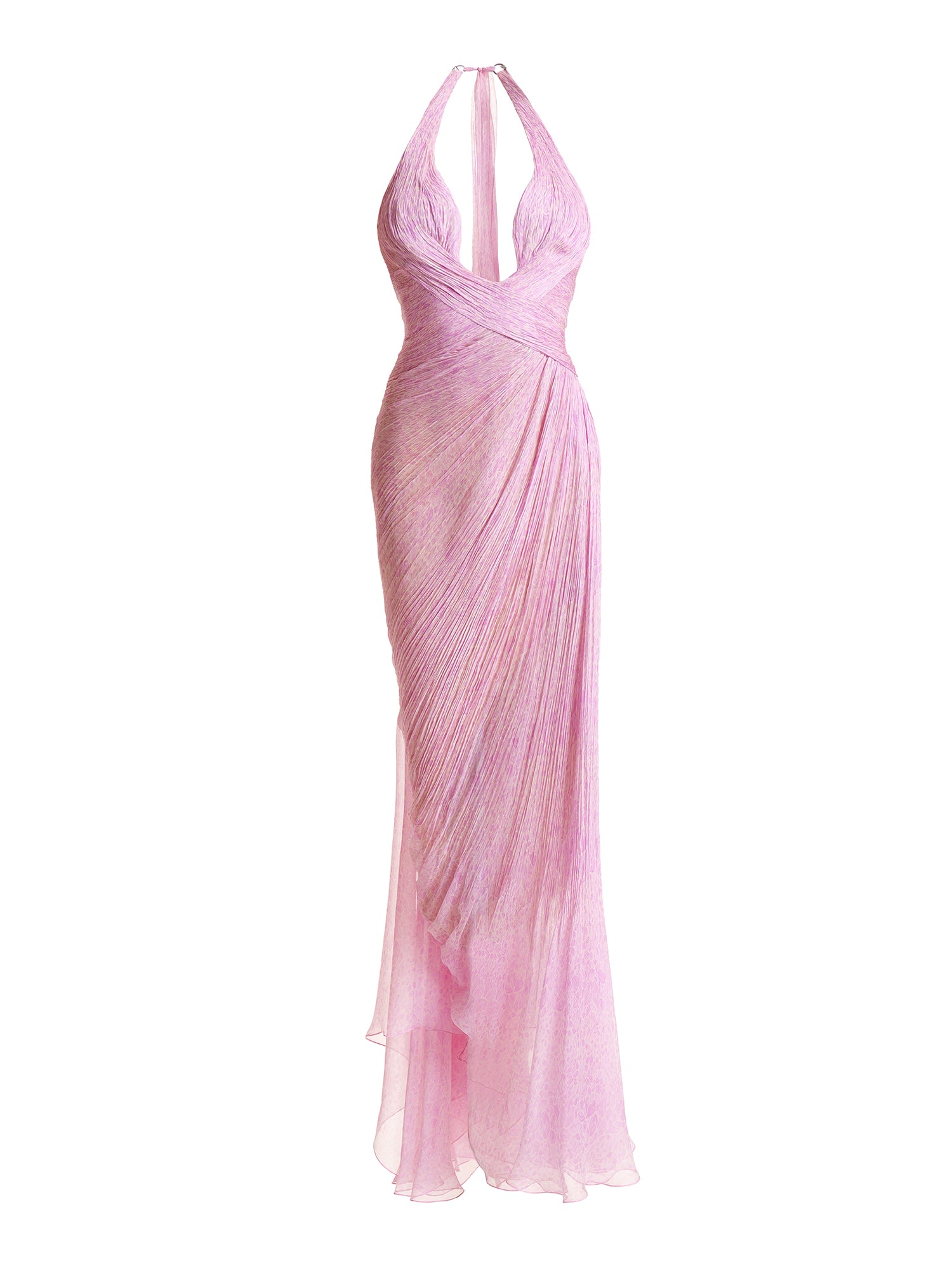 maria lucia hohan pink dress Elegant Pastel Gown by 100% silk 92% nylon 8% spandex MILAGROS