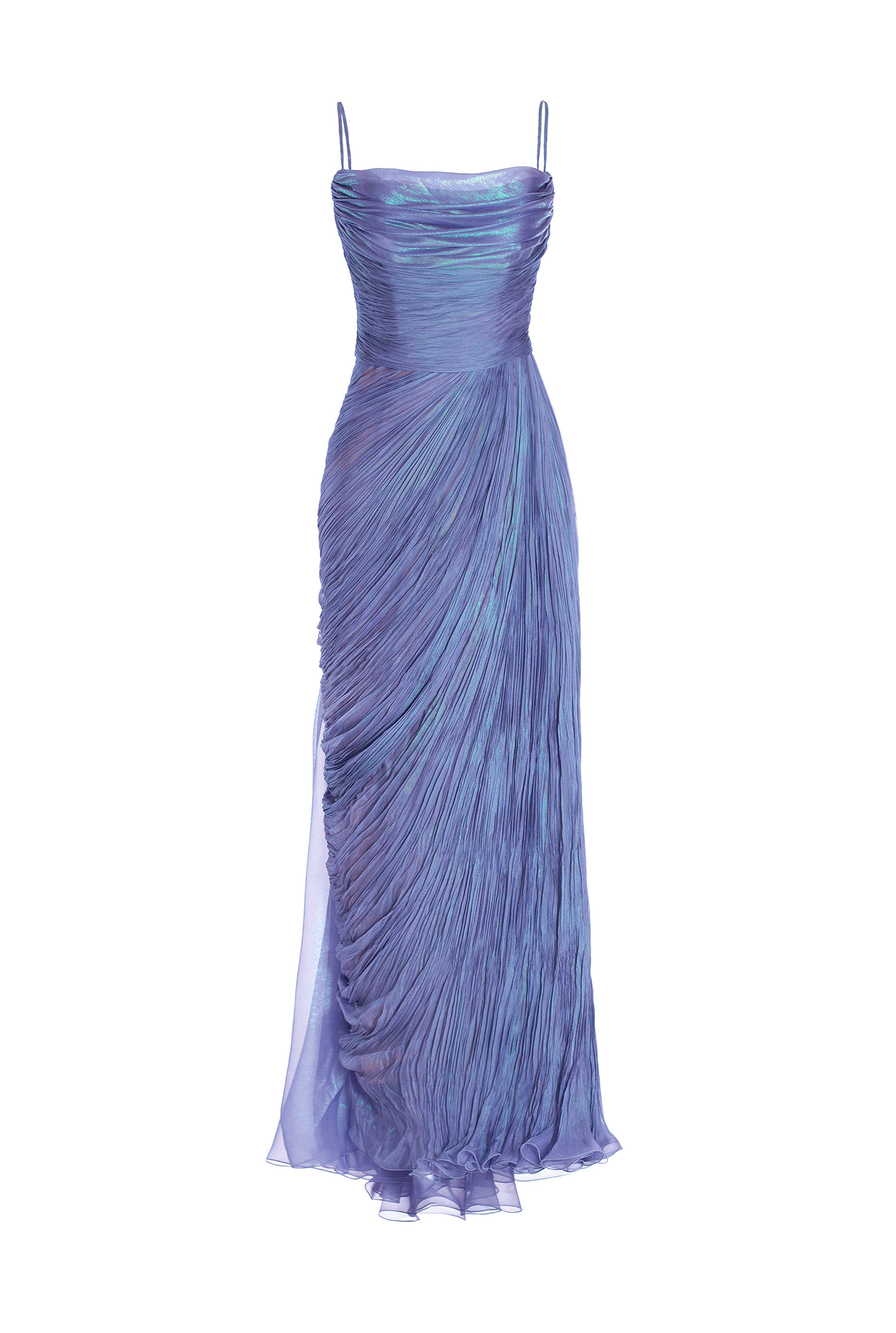 Maria Lucia Hohan Claudine plissé silk gown - Purple